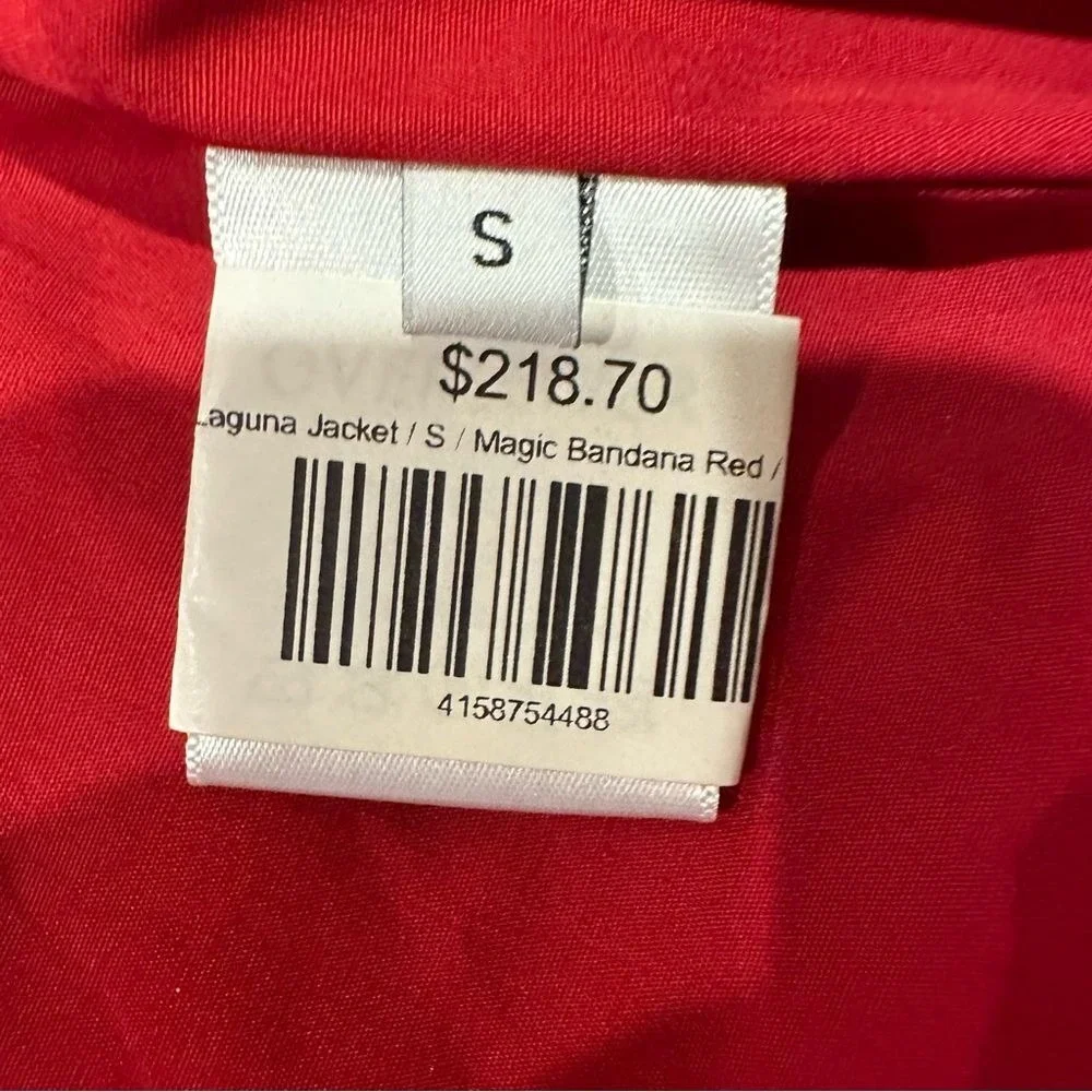 Overlover‎ Laguna Quilted Magic Bandana Red Jacket - Size Small